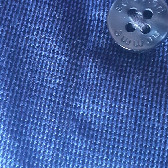 Selected SZ M Men's Blue Button Up Dress Shirt - Picture 7 of 12